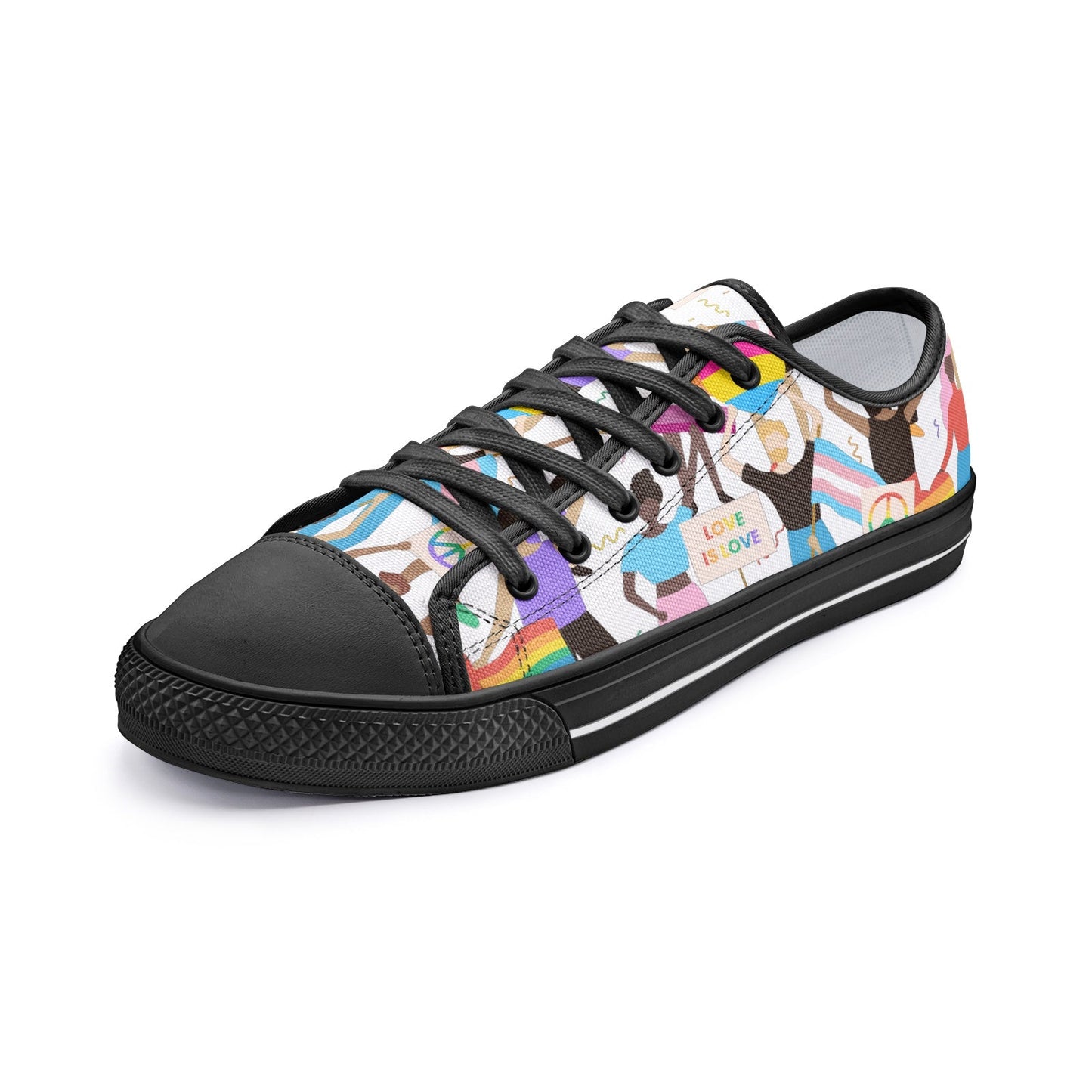 Pride Unisex Low Top Canvas Shoes - L.W. Unlimited Custom Design Space