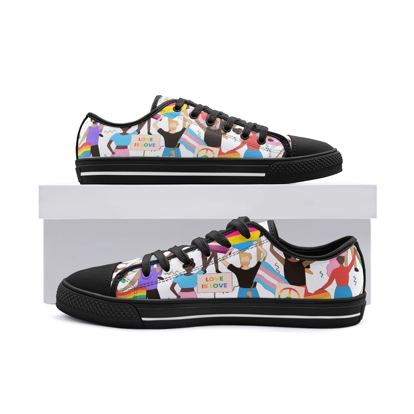 Pride Unisex Low Top Canvas Shoes - L.W. Unlimited Custom Design Space